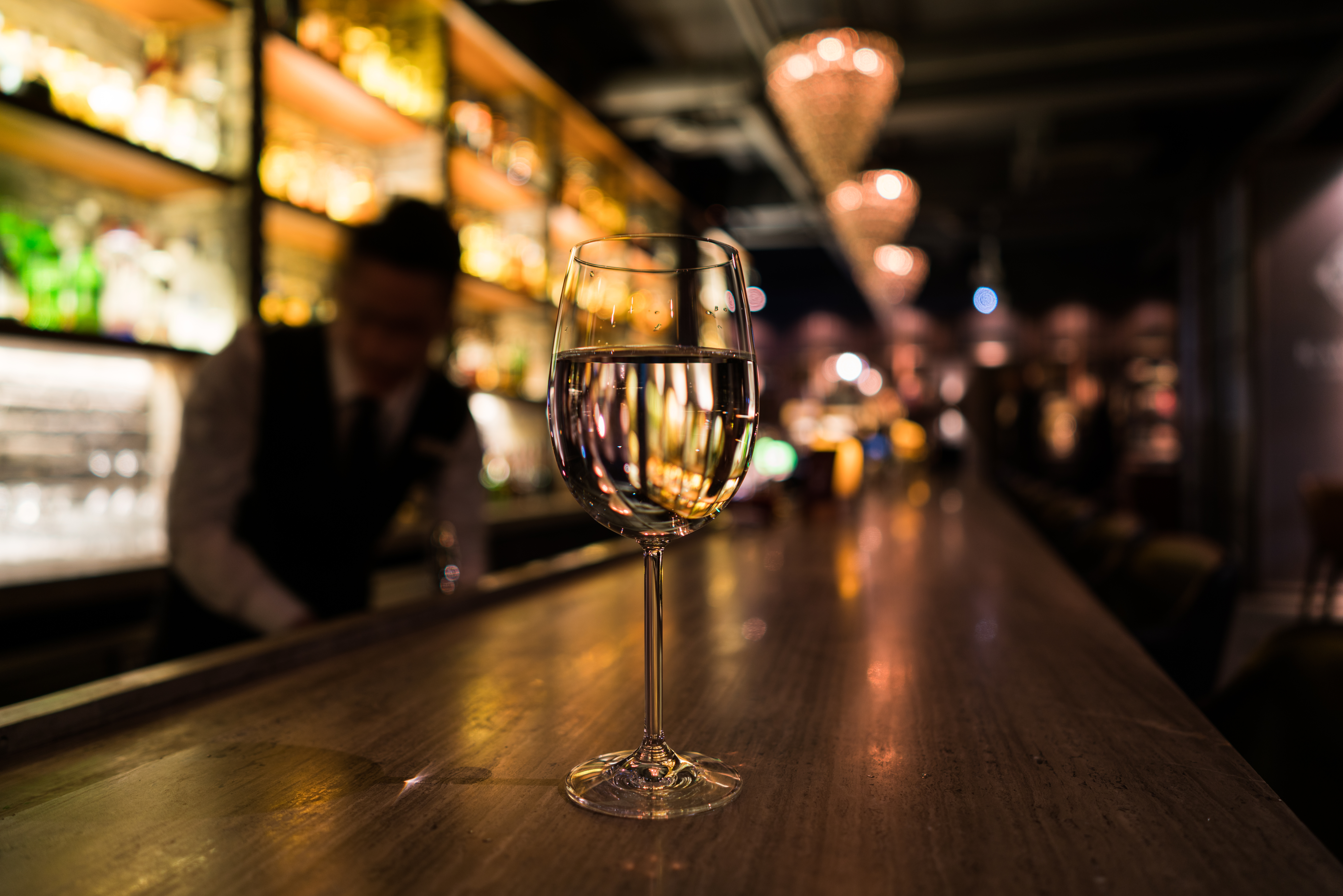 bar glass of wine